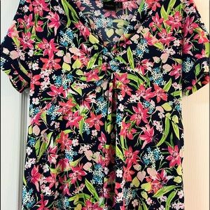 EUC Rafaela Floral Print Shirt - size M